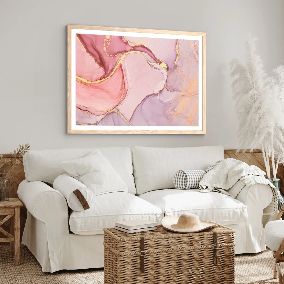 Affisch i ram av ljusek - Färgernas smek - 70x50 cm