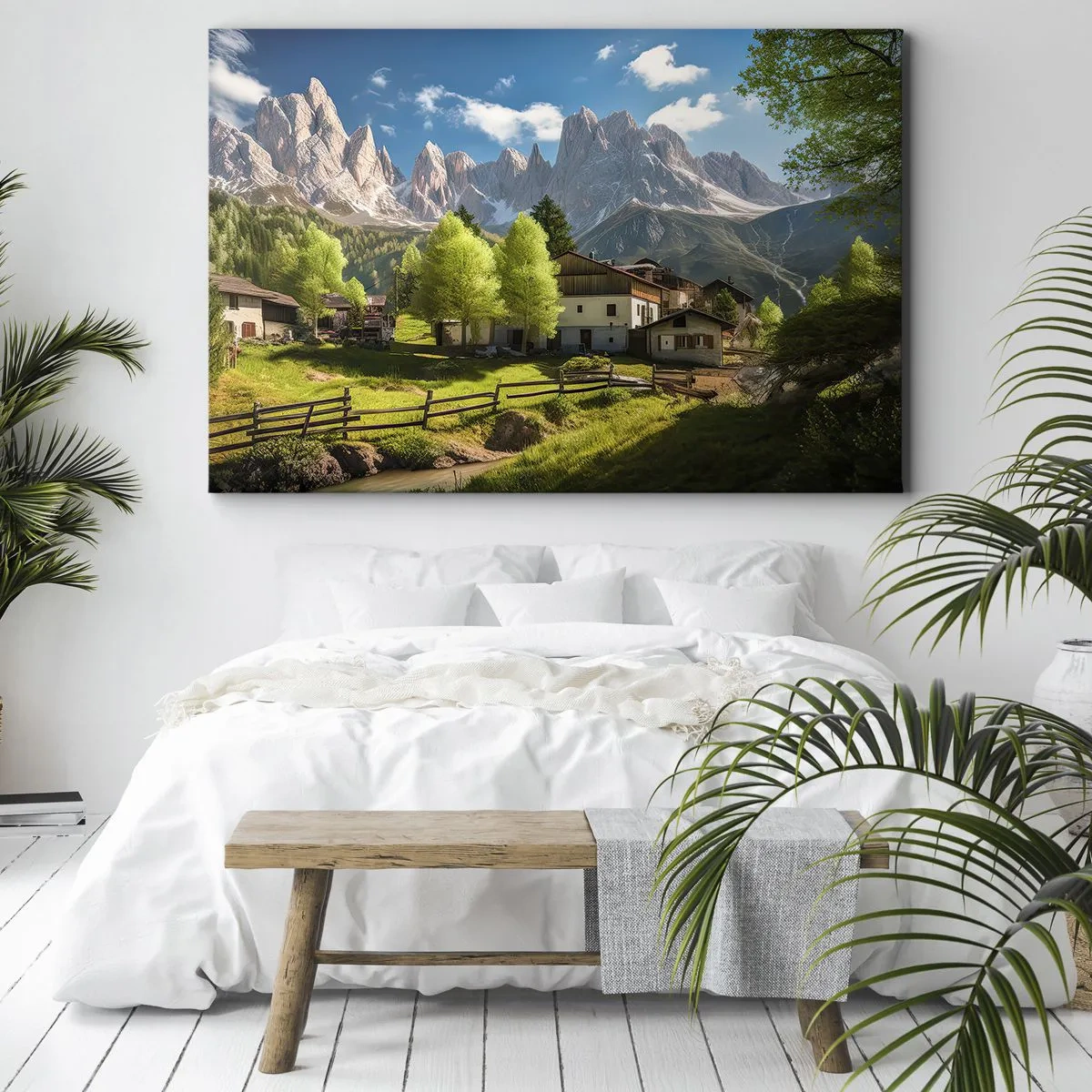 Canvastavla - Bild på duk - Alpin idyll - 120x80 cm