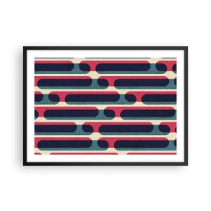Affisch i svart ram - In och framåt - 70x50 cm