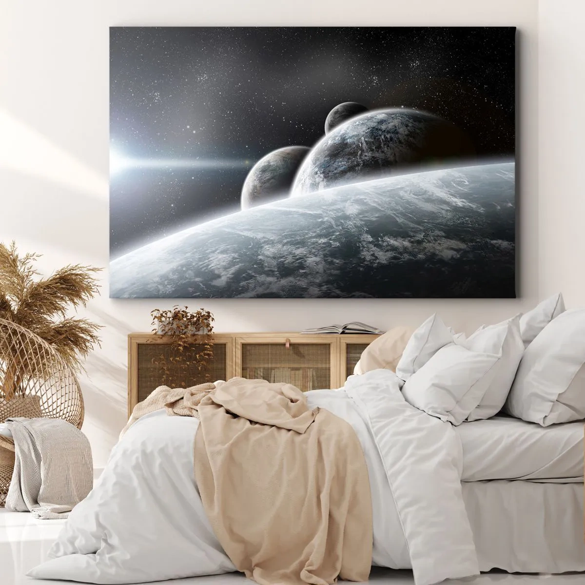 Canvastavla - Bild på duk - Sfärers rymdmusik - 100x70 cm