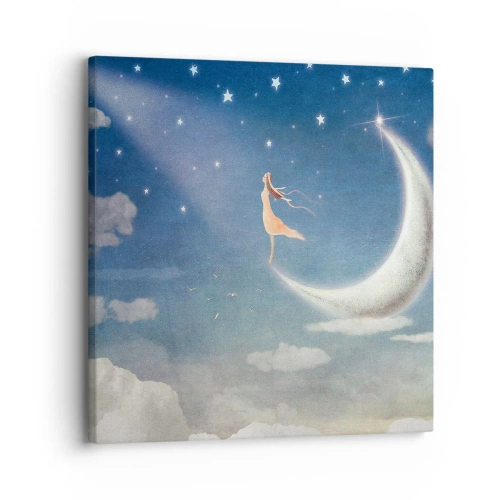 Canvastavla - Bild på duk - Blå friare - 30x30 cm