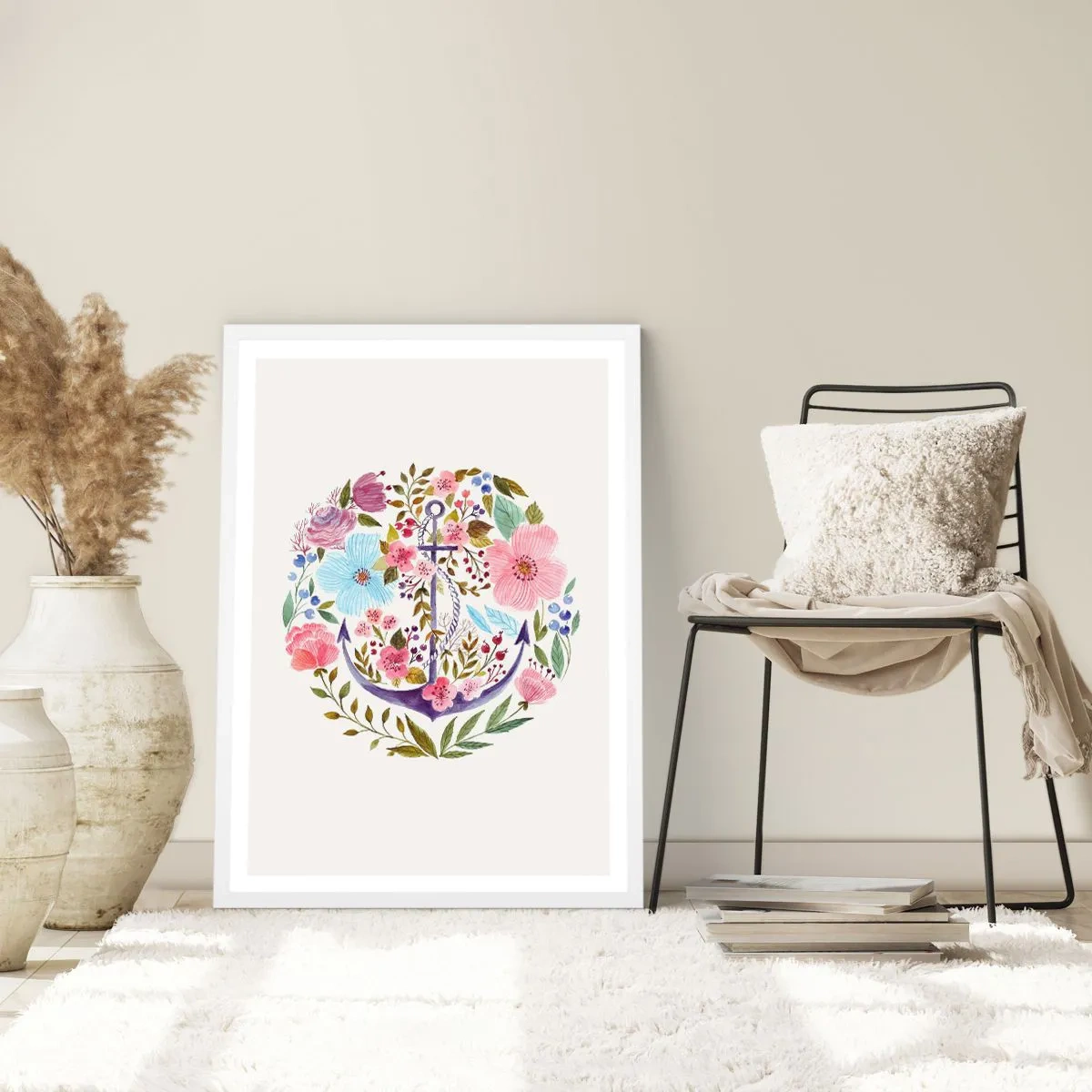 Affisch i vit ram - En seglares goda sömn - 30x40 cm