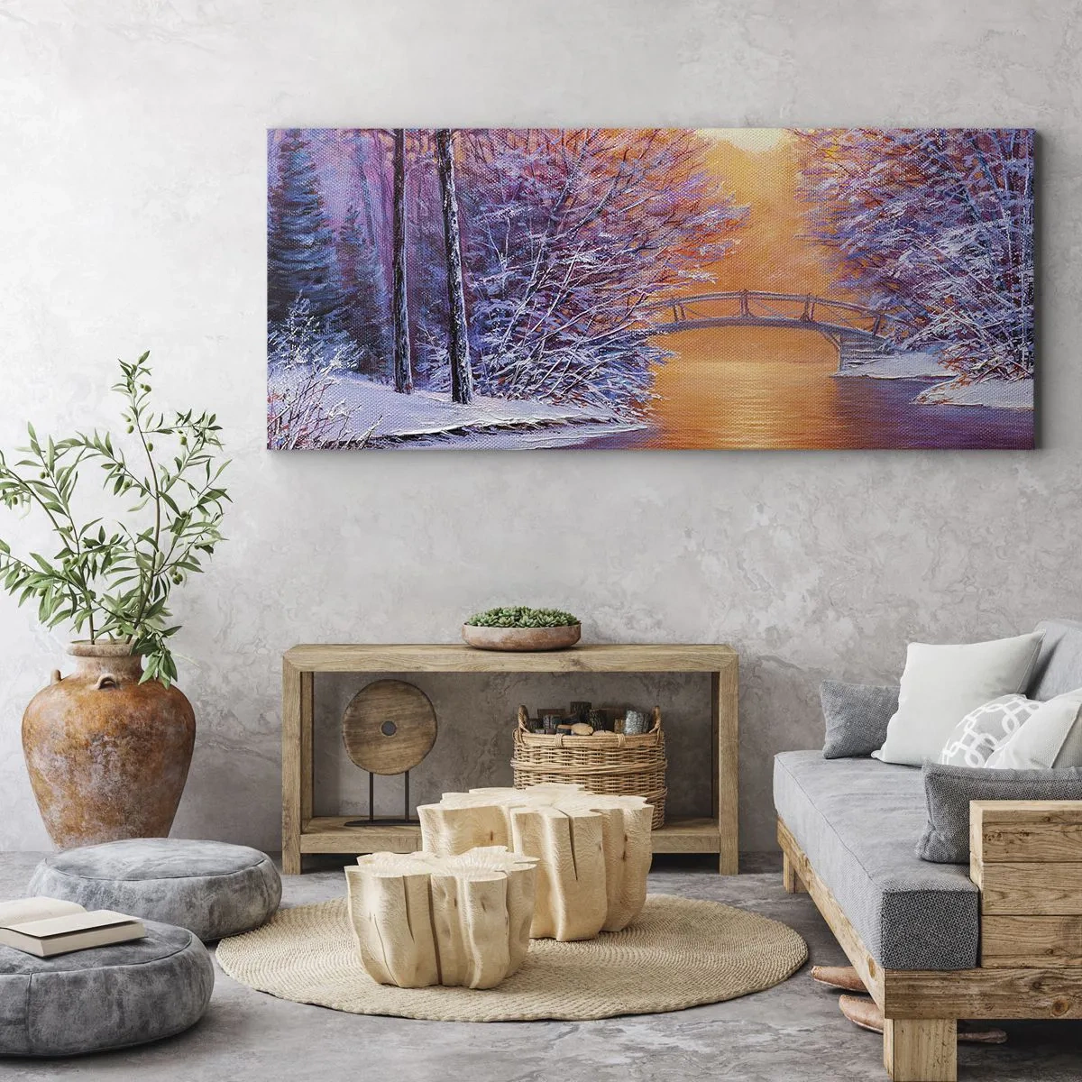 Canvastavla - Bild på duk - Låt oss mötas här - 160x50 cm