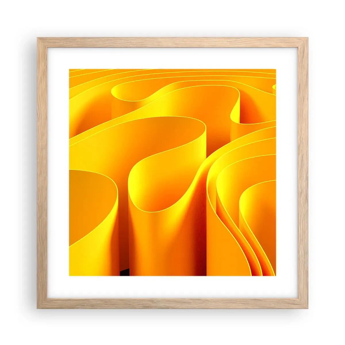 Affisch i ram av ljusek - Som solens vågor - 40x40 cm