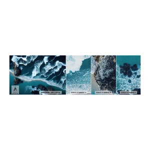 Provbit av fototapet Premium Canvas - Insvept i vågorna - Klippa, Hav, Natur - 100x30 cm