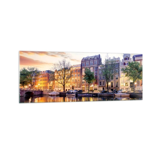 Glastavla - Bild på glas - Återhållsam och lugn holländsk skönhet - 140x50 cm
