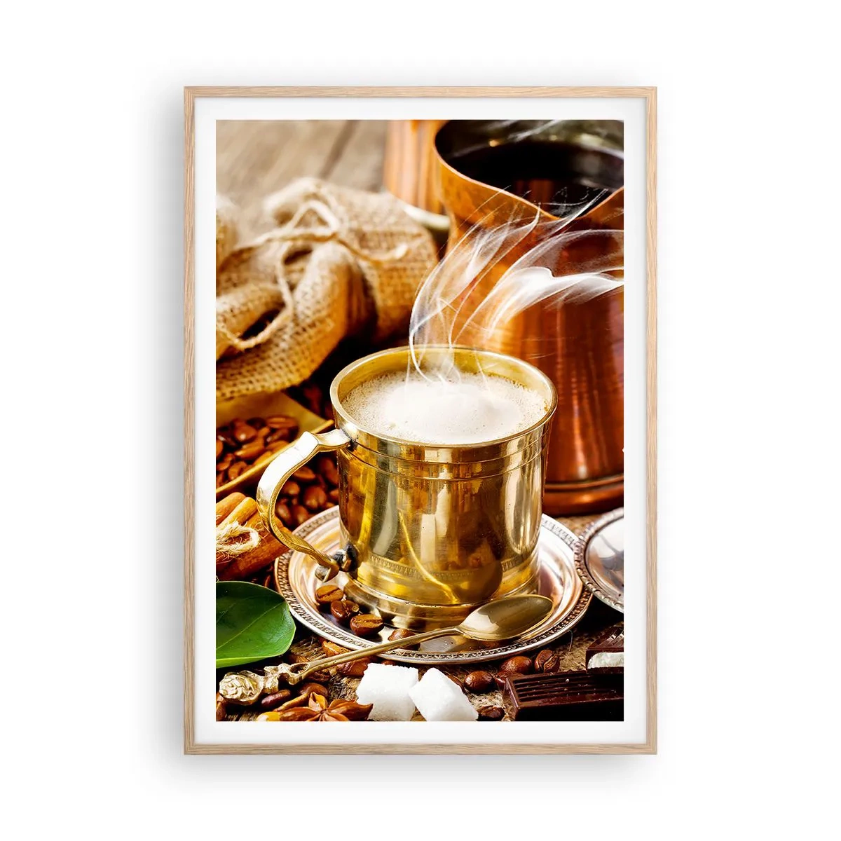 Affisch i ram av ljusek - Ha en trevlig dag! - 70x100 cm