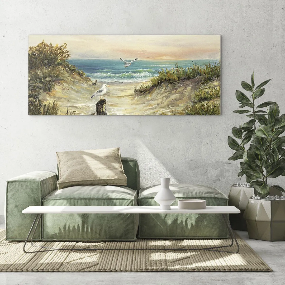 Glastavla - Bild på glas - Vindstilla - 120x50 cm