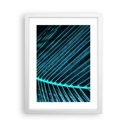 Affisch i vit ram - Grön textur - 30x40 cm