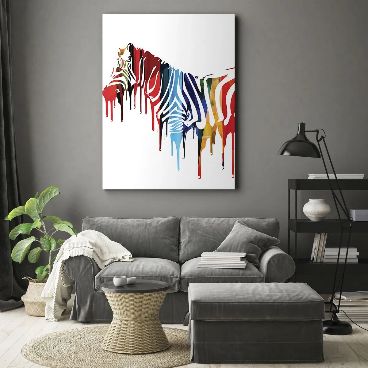 Canvastavla - Bild på duk - Inte bara svart-vitt - 50x70 cm
