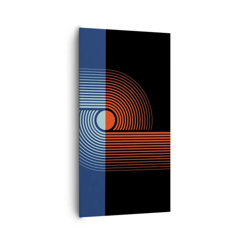 Canvastavla - Bild på duk - I en geometrisk kläm - 65x120 cm
