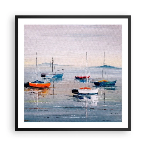 Affisch i svart ram - En välförtjänt vila - 60x60 cm