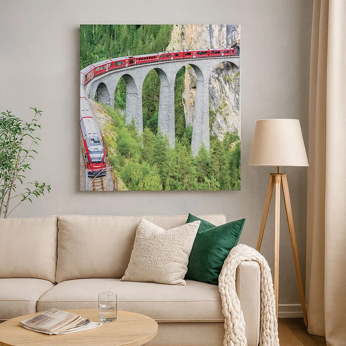 Canvastavla - Bild på duk - Dags för fjällutsikter - 30x30 cm