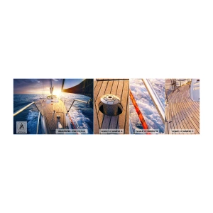 Provbit av självhäftande fototapet Deluxe Sticker - Springa på vågorna - Segelbåt, Hav, segling - 100x30 cm