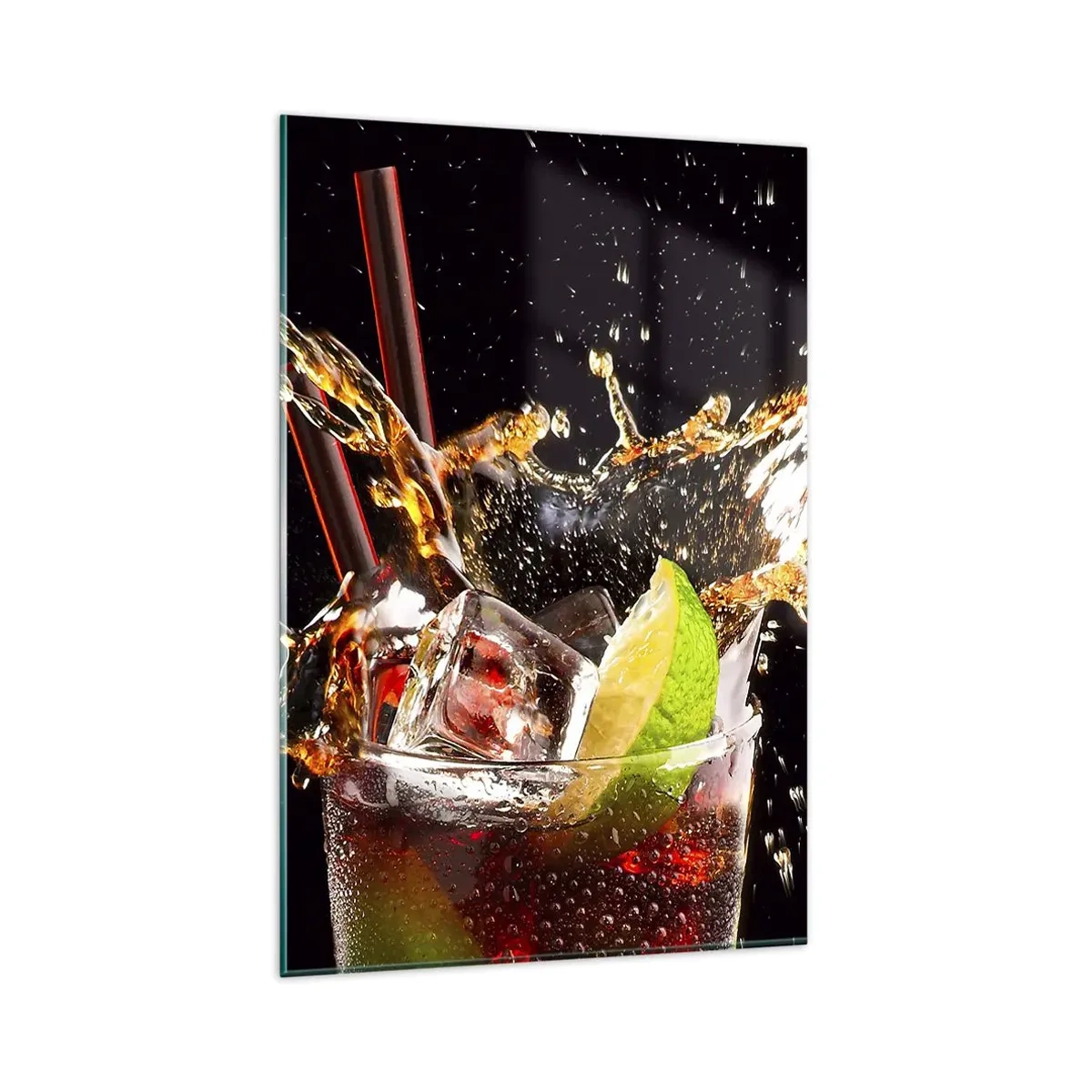 Glastavla - Bild på glas - Färgernas glädje och energi - 80x120 cm