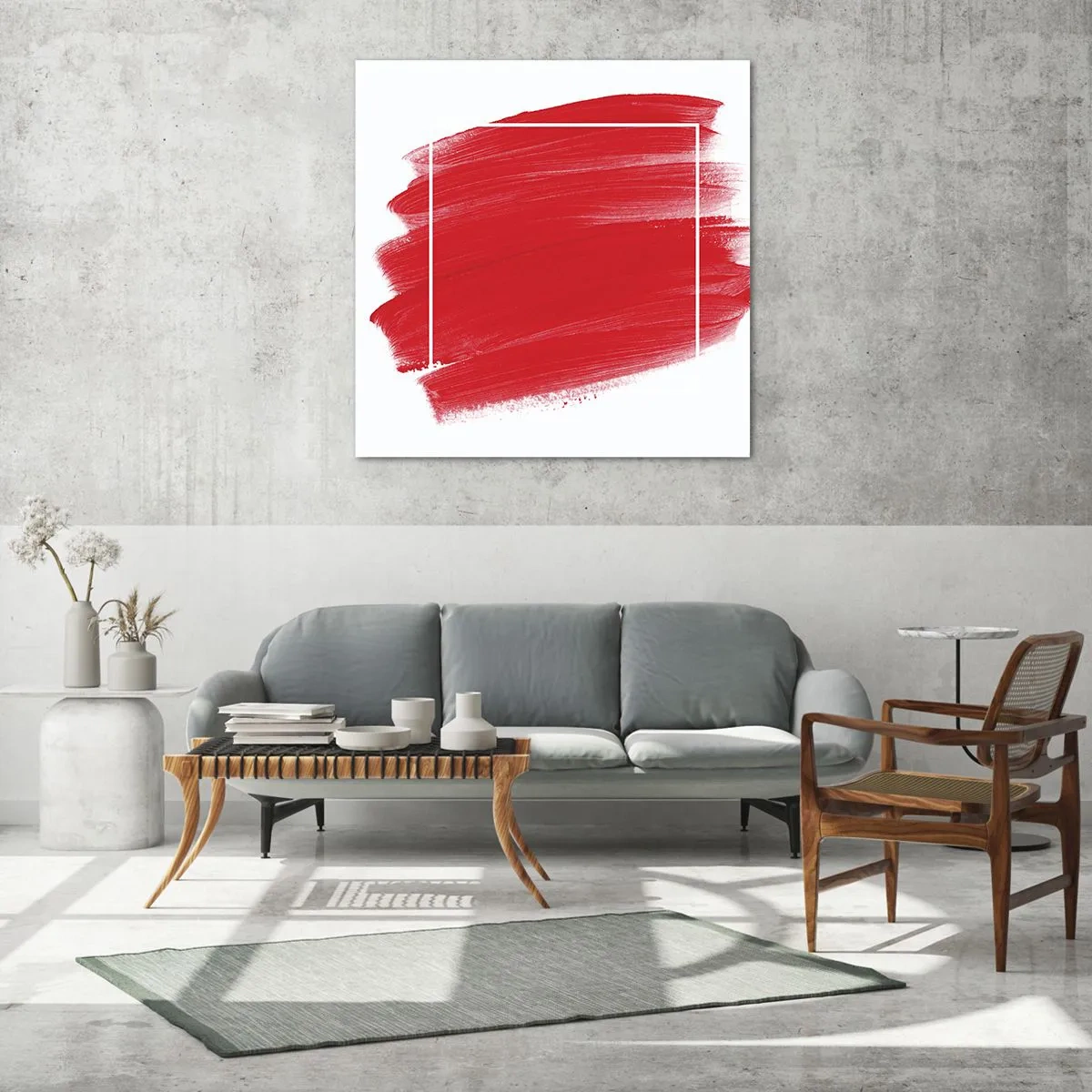 Glastavla - Bild på glas - Utanför ramen - 70x70 cm