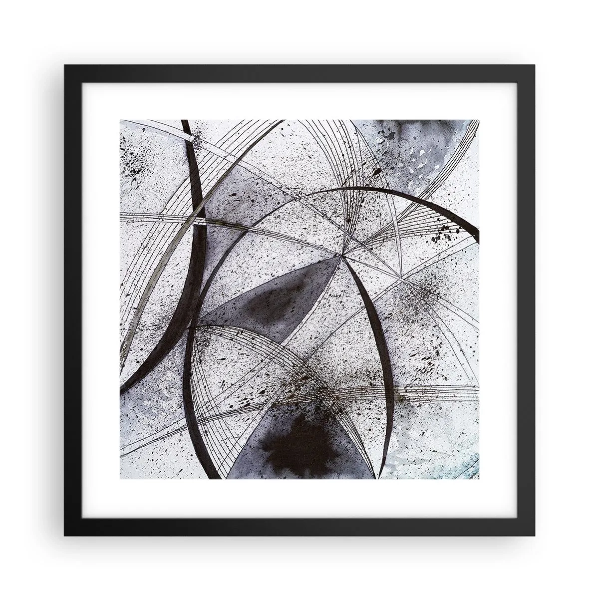 Affisch i svart ram - Futuristisk fantasi - 40x40 cm