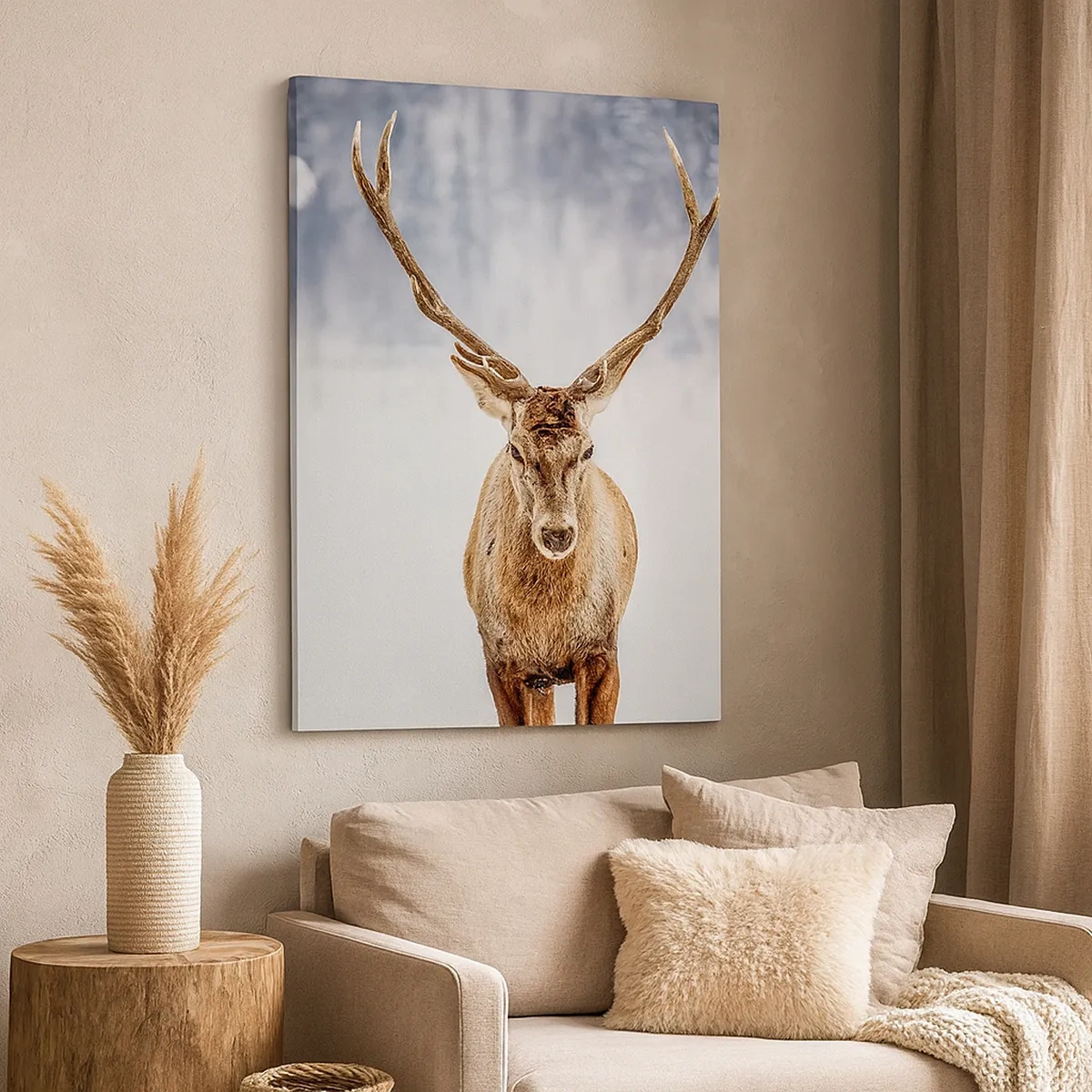 Canvastavla - Bild på duk - Rakt från snödimman - 50x70 cm