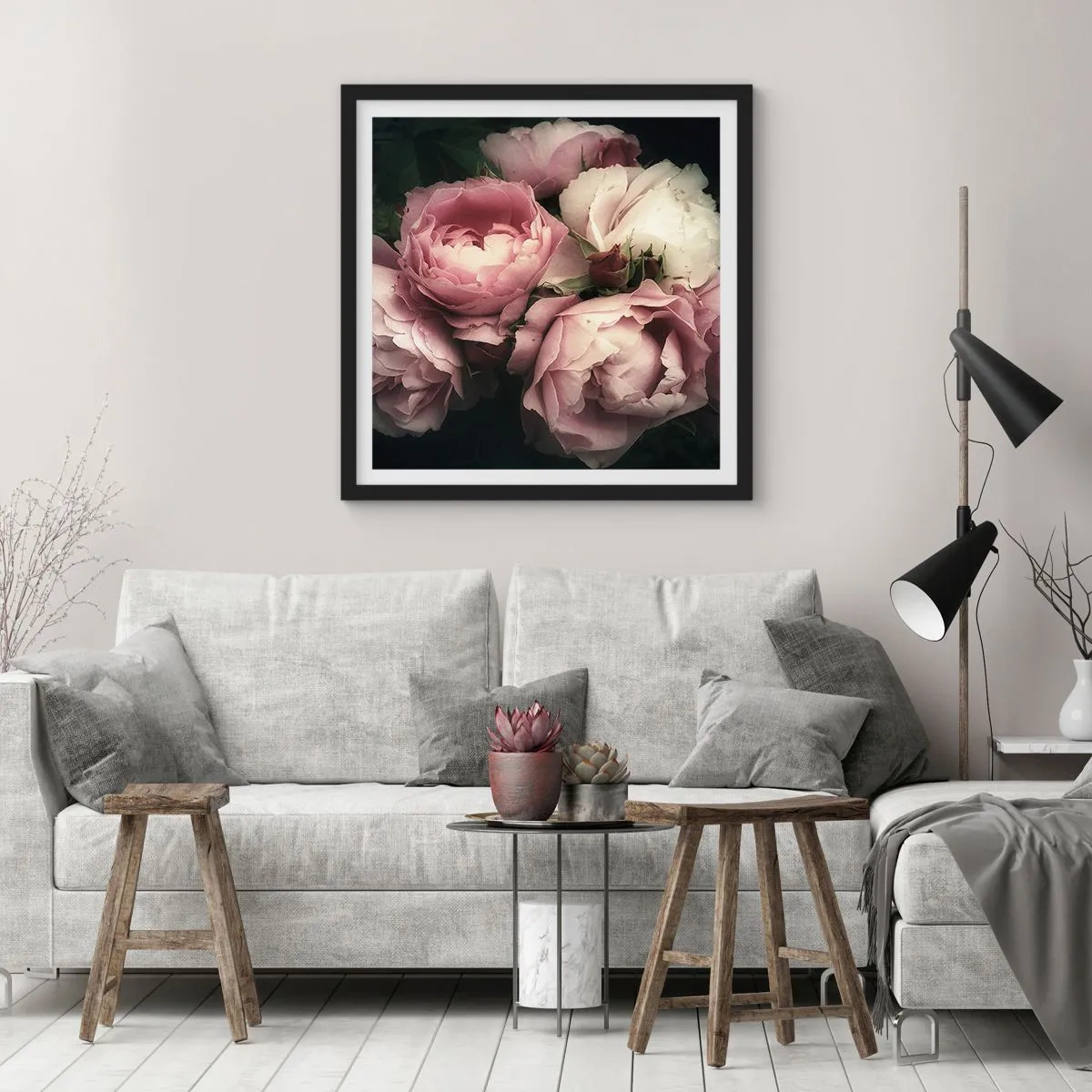 Affisch i svart ram - Belle epoque charm - 30x30 cm