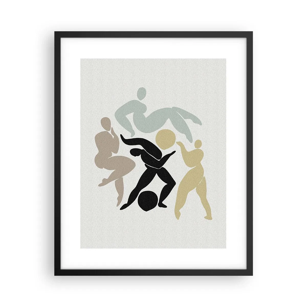 Affisch i svart ram - Rörelse för hälsa och skönhet - 40x50 cm