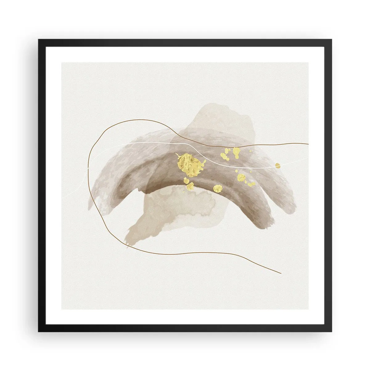 Affisch i svart ram - Träffat i rummet - 60x60 cm