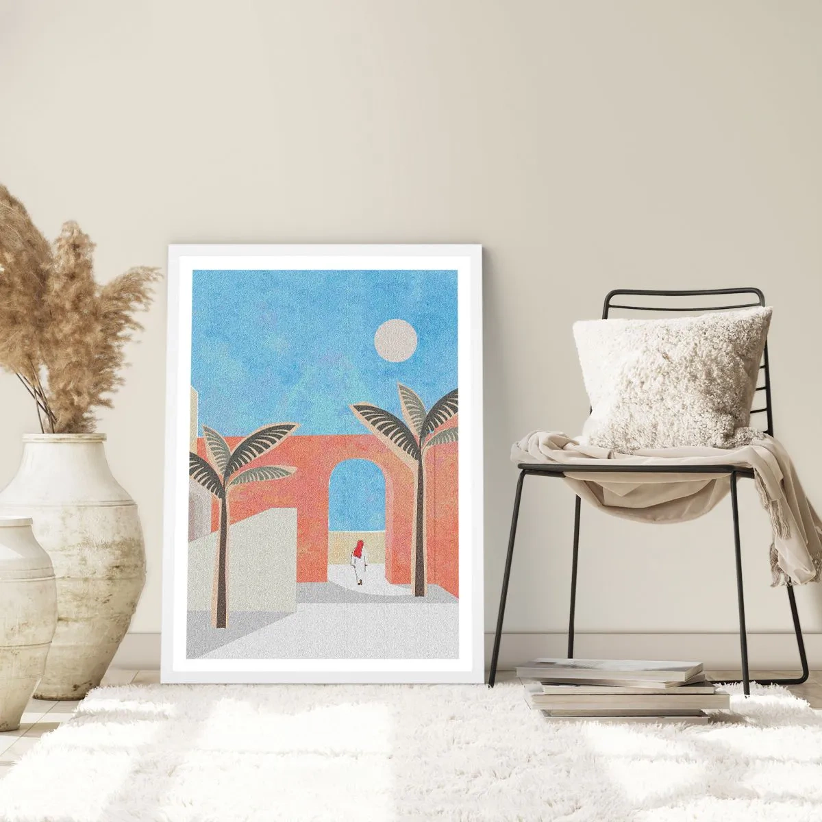 Affisch i vit ram - En arabisk dag - 40x50 cm