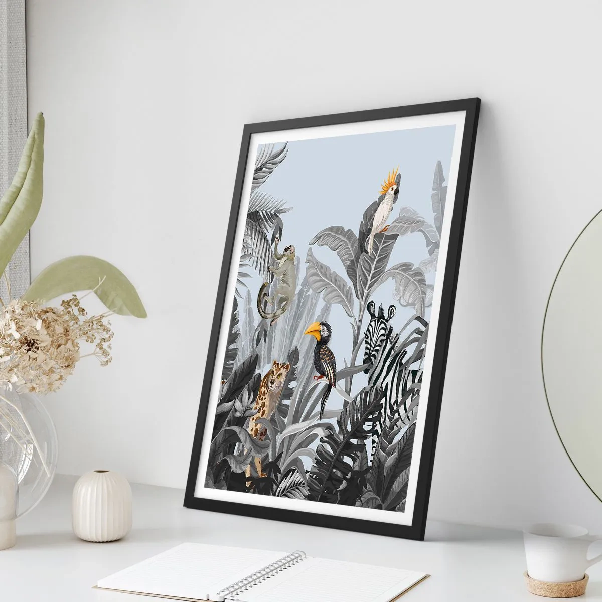 Affisch i svart ram - Afrikansk saga - 40x50 cm