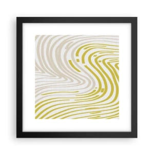 Affisch i svart ram - Komposition med en mjuk böjning - 30x30 cm