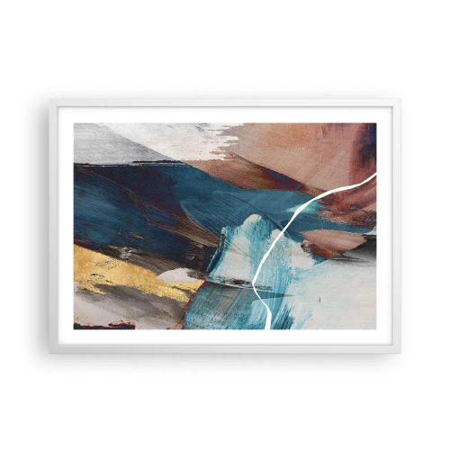 Affisch i vit ram - Med styrka och energi - 70x50 cm