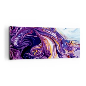 Canvastavla - Bild på duk - Böjt rum i viol - 100x40 cm