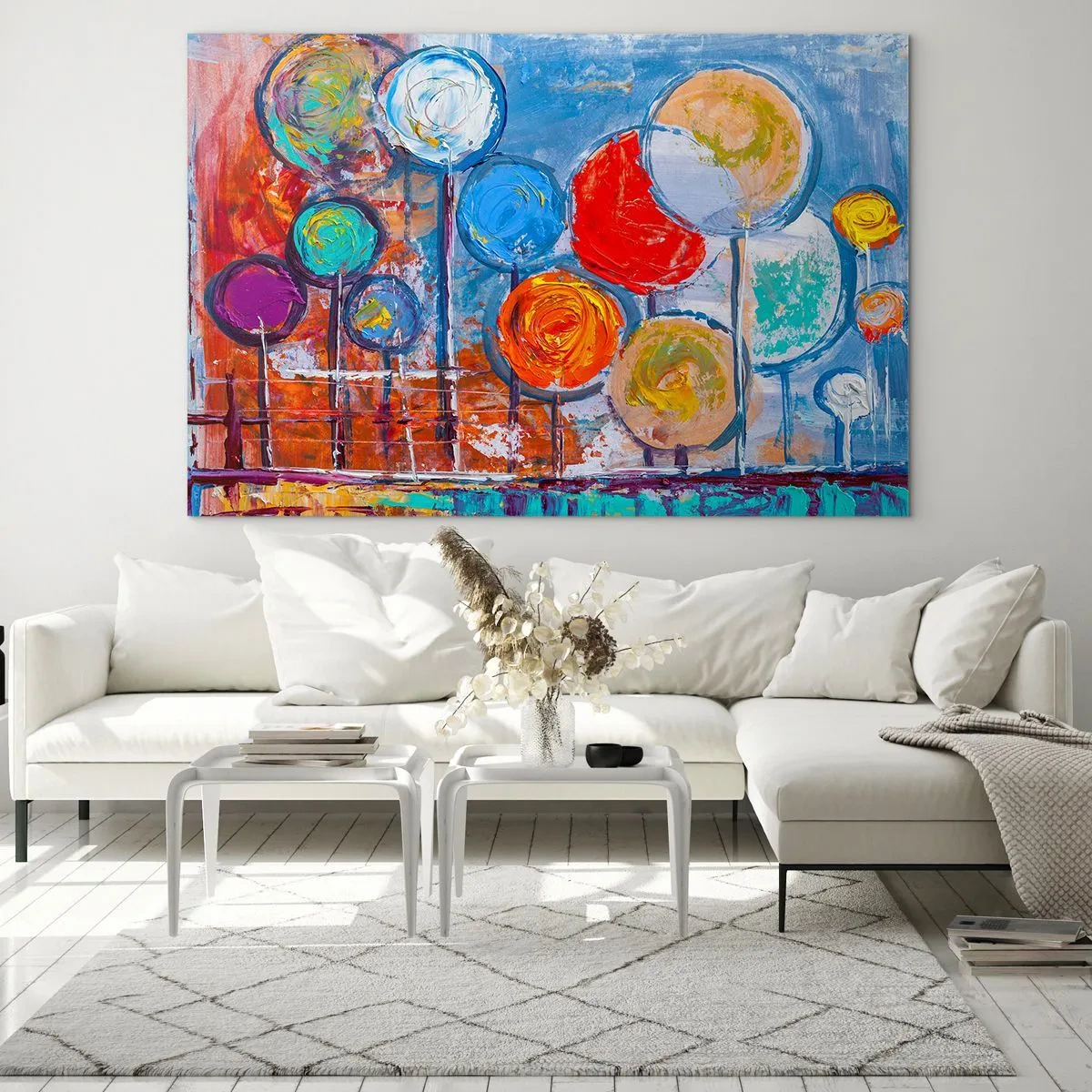 Glastavla - Bild på glas - Slickepinnar - 100x70 cm