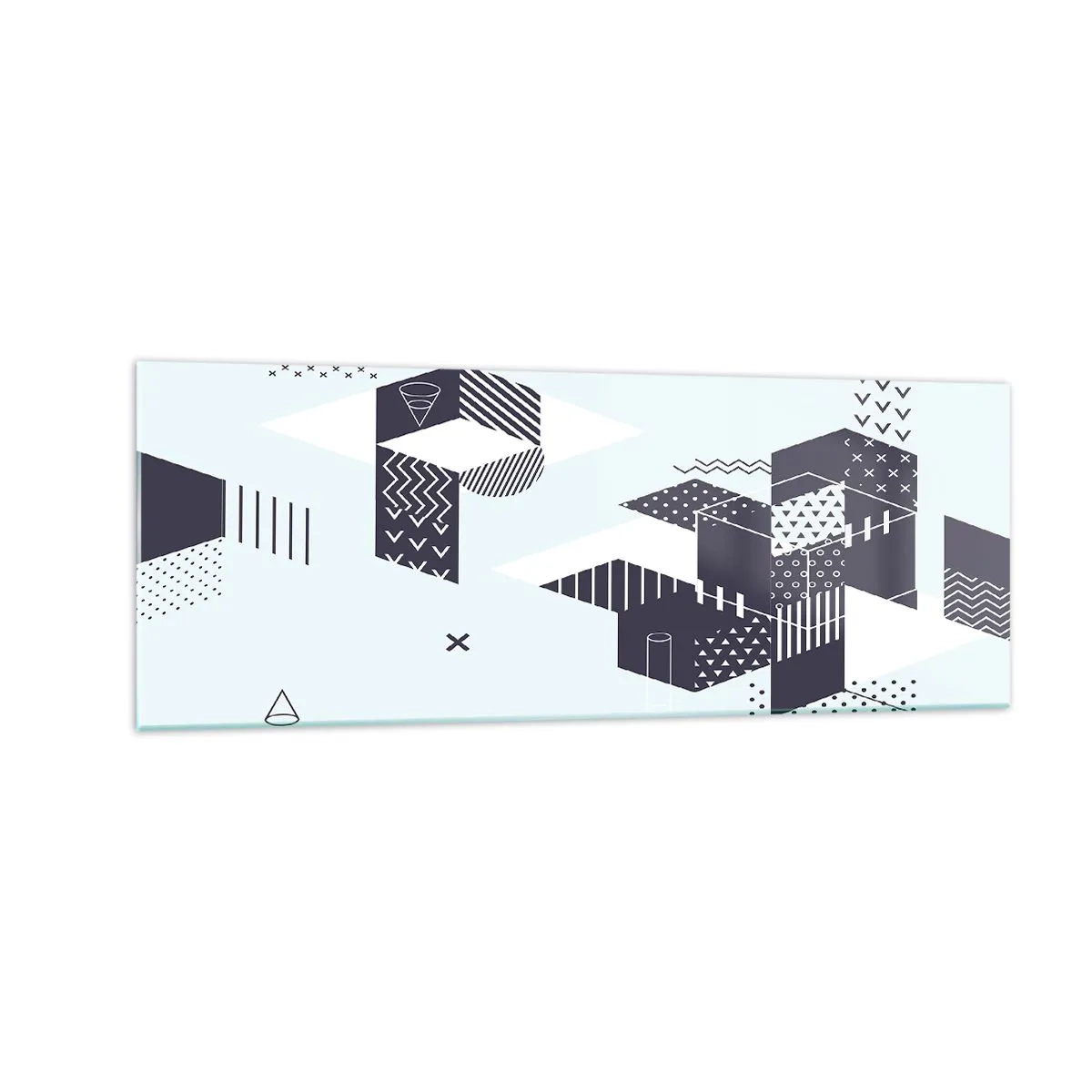Glastavla - Bild på glas - I matematikerns själ - 140x50 cm