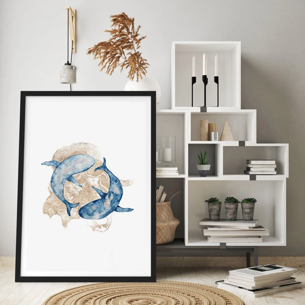 Affisch i svart ram - Vänskap eller kärlek? - 70x100 cm