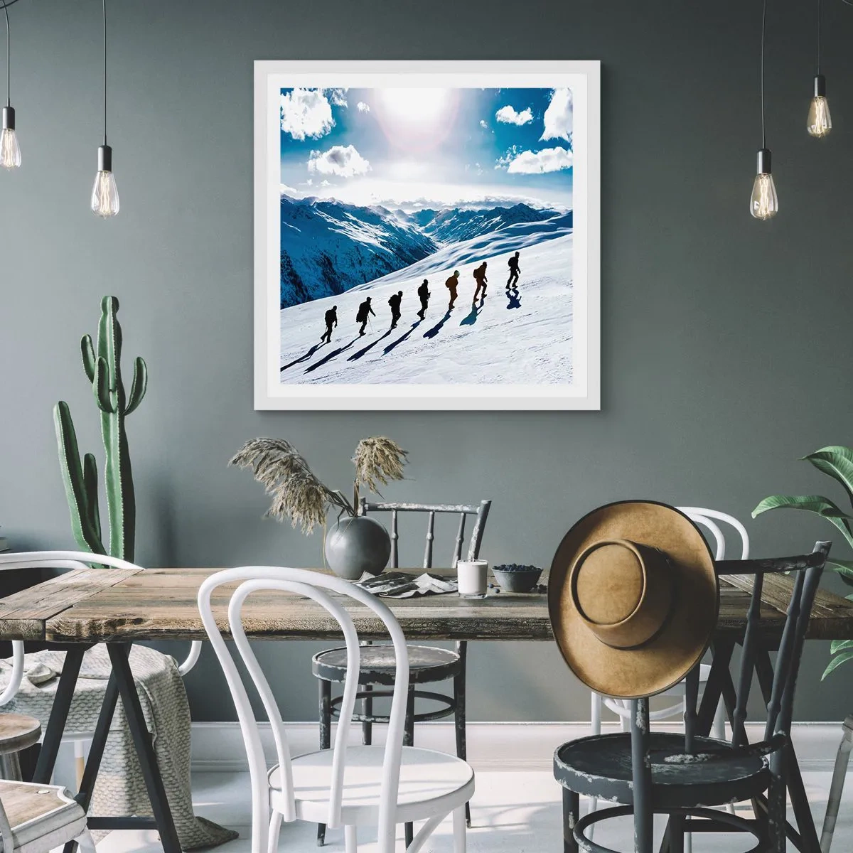 Affisch i vit ram - Erövrarnas lag - 40x40 cm