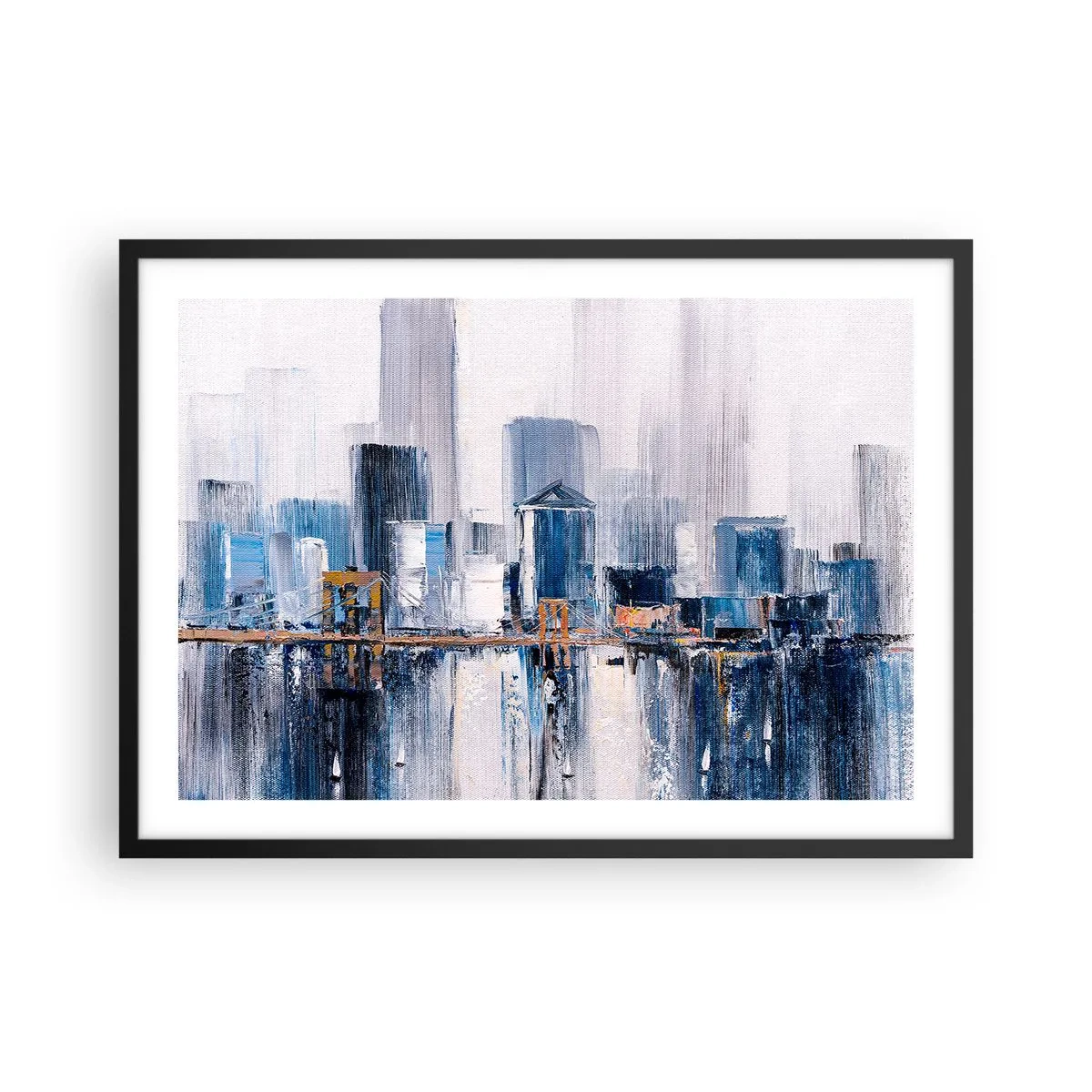 Affisch i svart ram - New York-impression - 70x50 cm