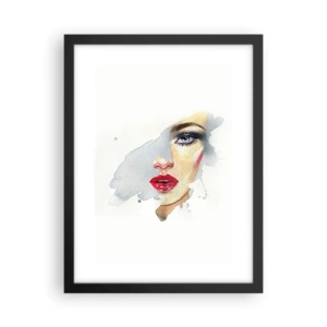 Affisch i svart ram - Reflektion i vattendroppe - 30x40 cm