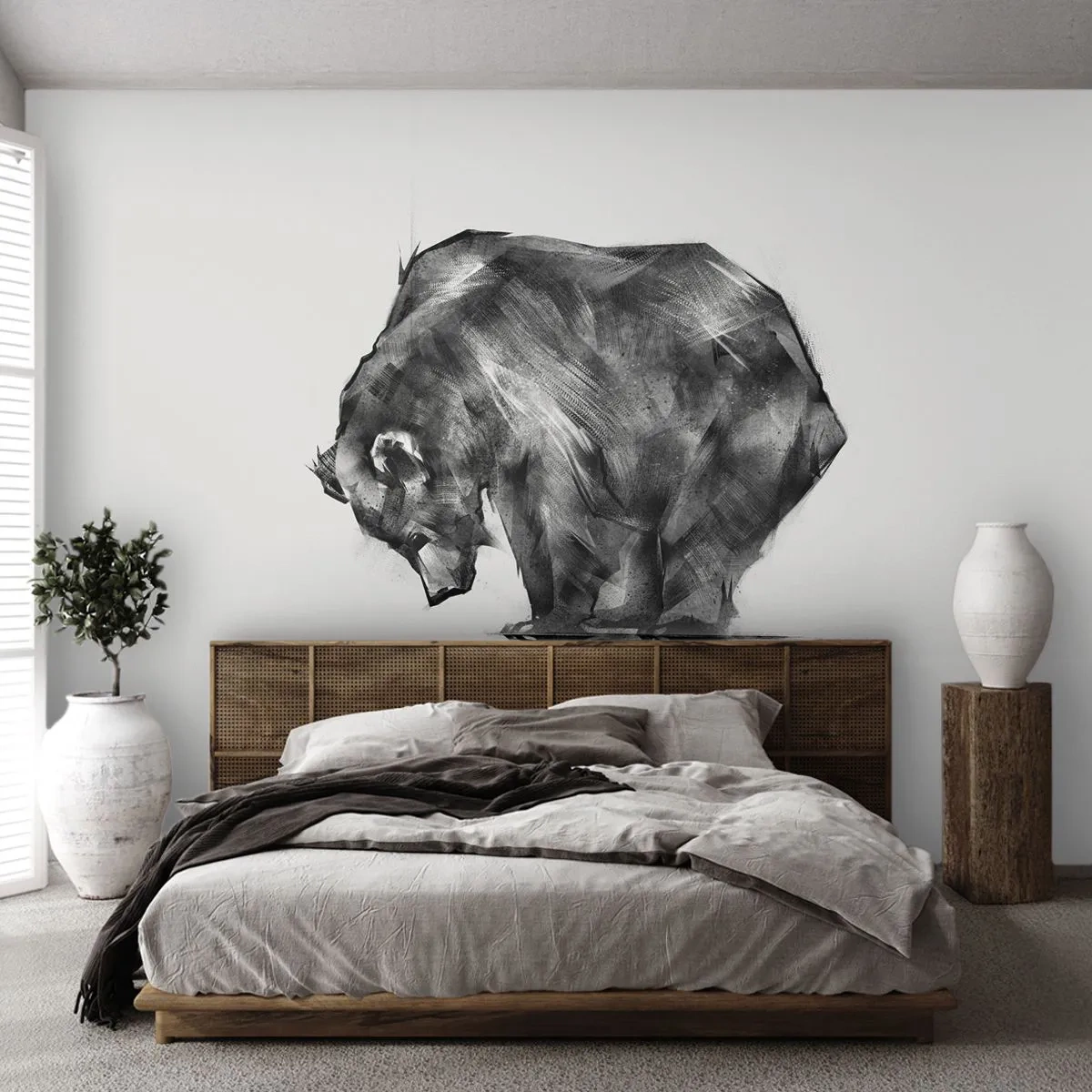 Självhäftande Fototapet Deluxe Sticker - Roligt att se någon närstående - Abstraktion, Isbjörn, Natur - 250x175 cm