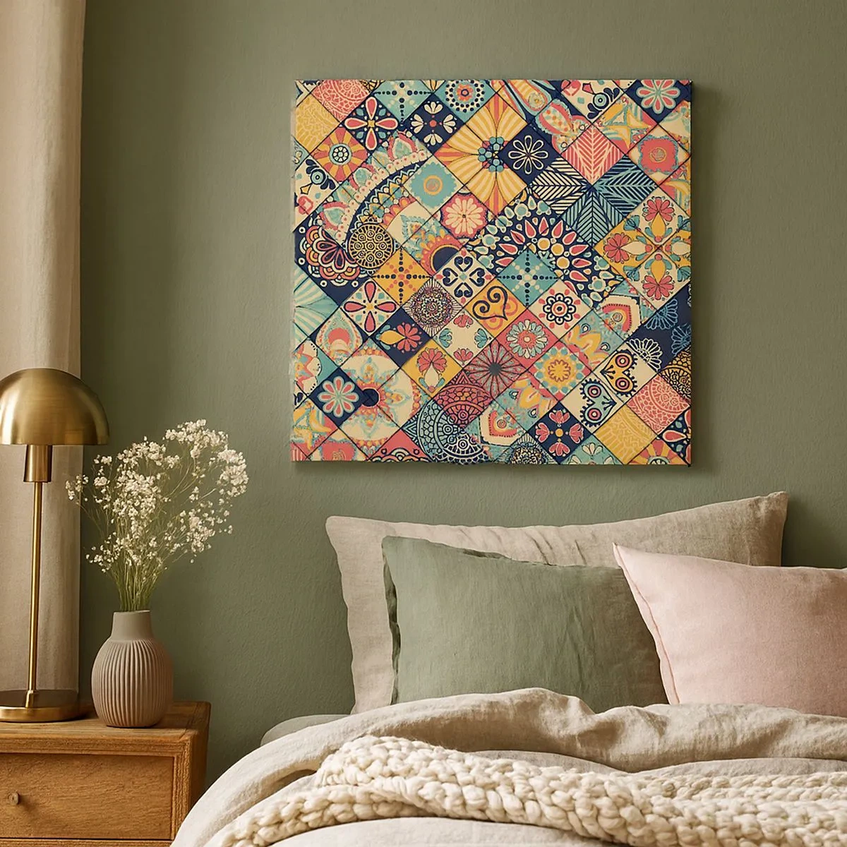 Canvastavla - Bild på duk - Marockansk stämning - 30x30 cm