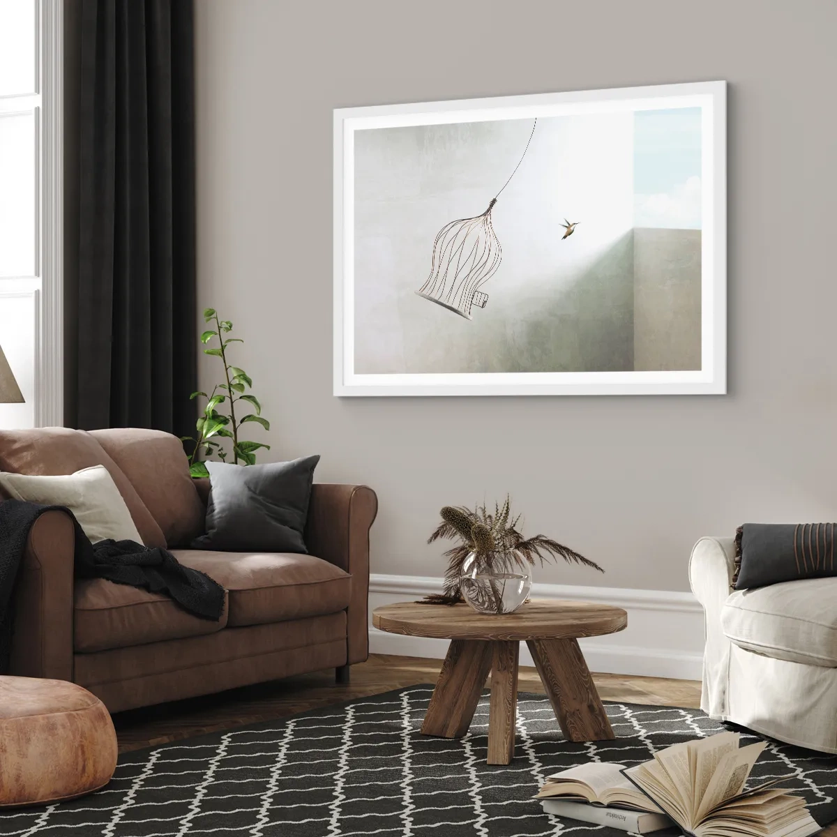 Affisch i vit ram - I sitt esse - 70x50 cm