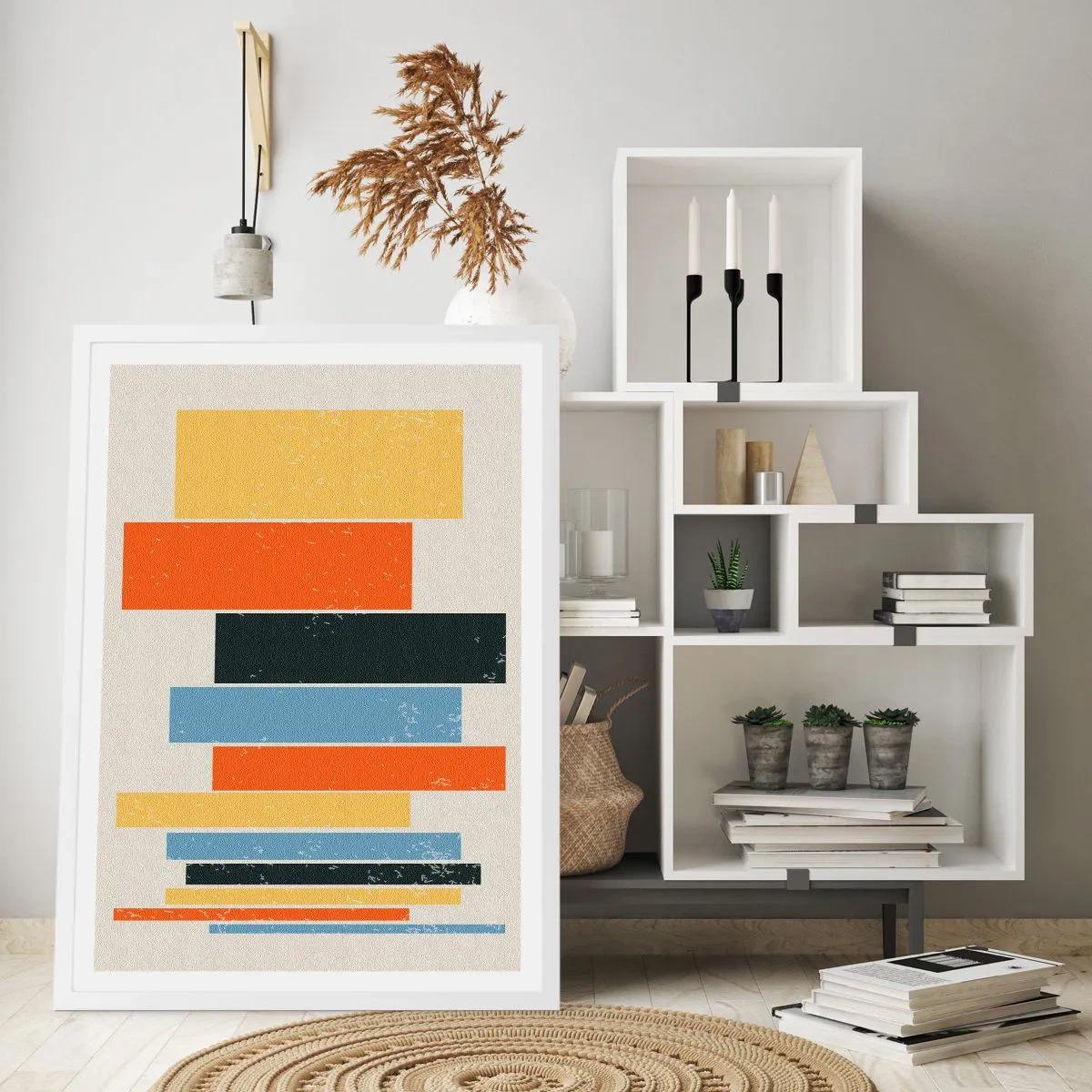Affisch i vit ram - Inspelning av musik - 40x50 cm