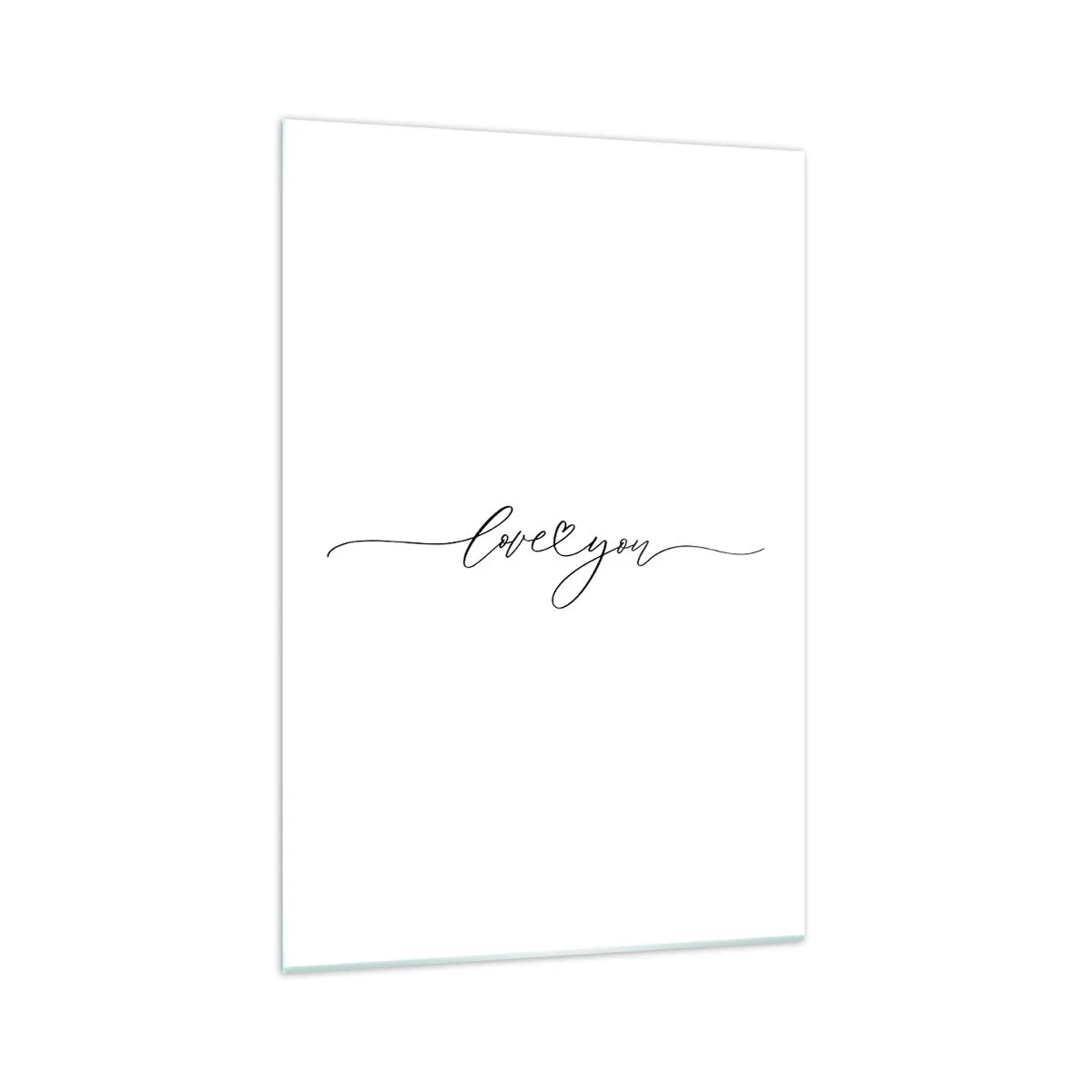 Glastavla - Bild på glas - Svart på vitt - 70x100 cm