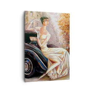 Canvastavla - Bild på duk - Elegans i retrostil - 50x70 cm