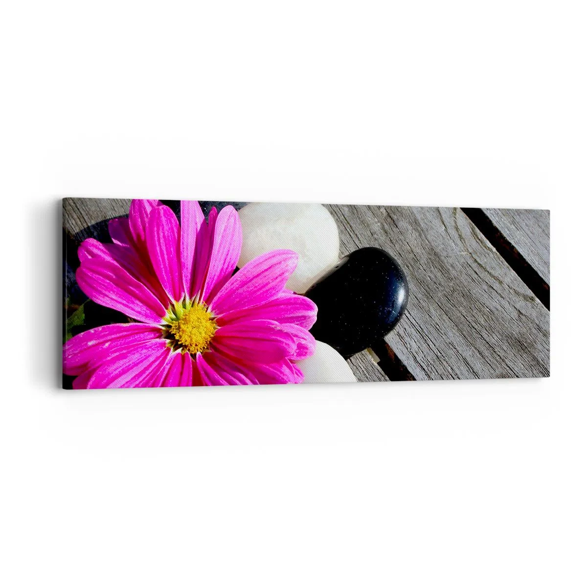 Canvastavla - Bild på duk - Avkoppling på bryggan - 90x30 cm
