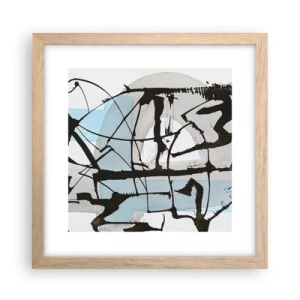 Affisch i ram av ljusek - Blått trots allt - 30x30 cm