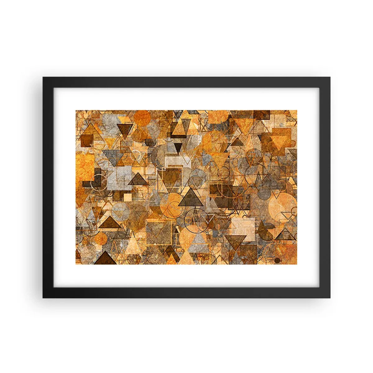 Affisch i svart ram - Värld infattad i form - 40x30 cm
