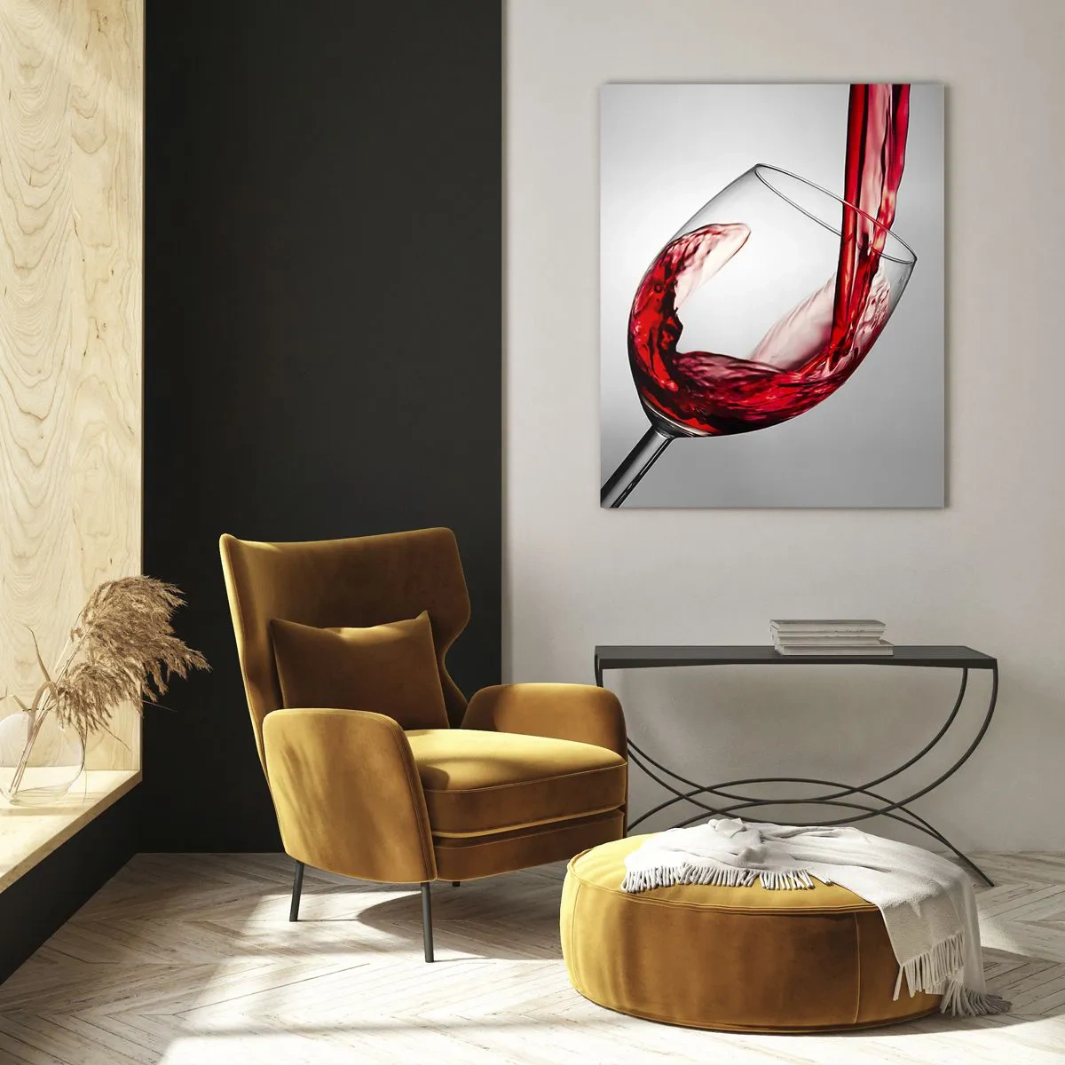Glastavla - Bild på glas - Färg - rörelse - ljud - 50x70 cm