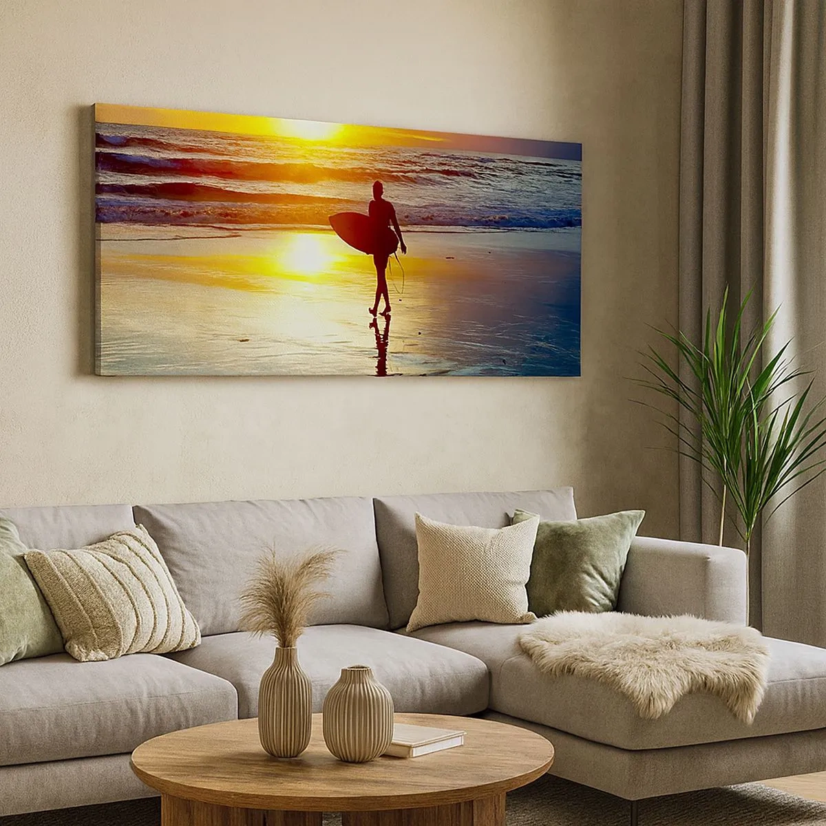 Canvastavla - Bild på duk - Kämpes återkomst - 100x40 cm