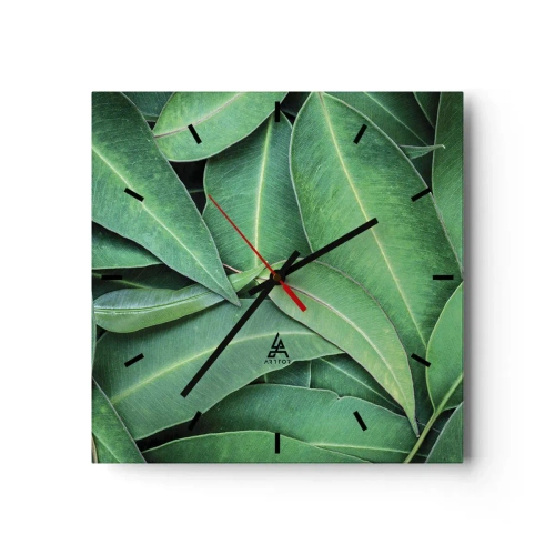 Väggklocka - Klocka på glas - Saftiga och fräscha - 40x40 cm