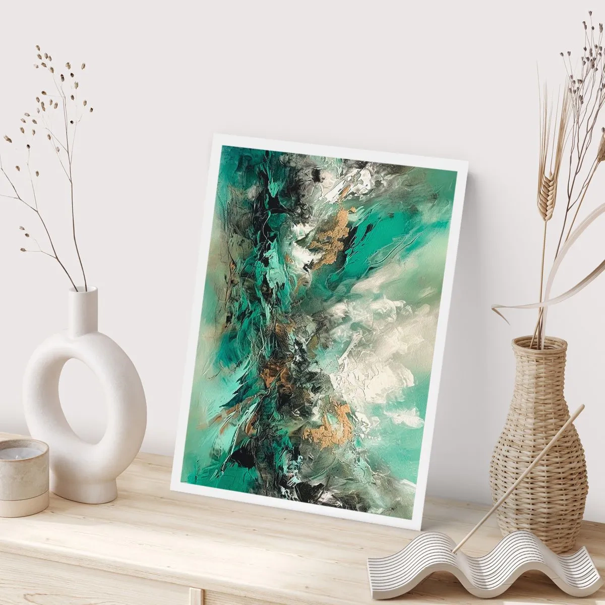 Affisch - Smaragdsvart bränna - 30x40 cm
