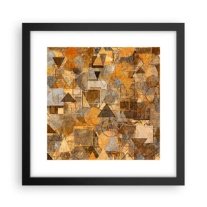 Affisch i svart ram - Värld infattad i form - 30x30 cm